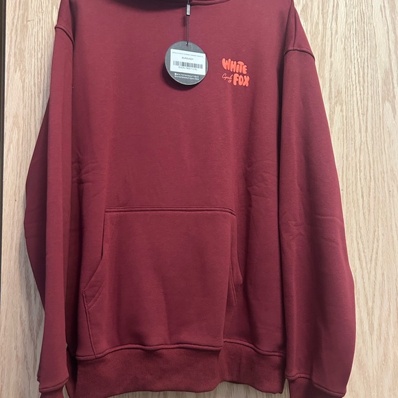White Fox “Capsule 09 Star of the Moment” Oversized Hoodie Burgundy - Picture 2 of 5